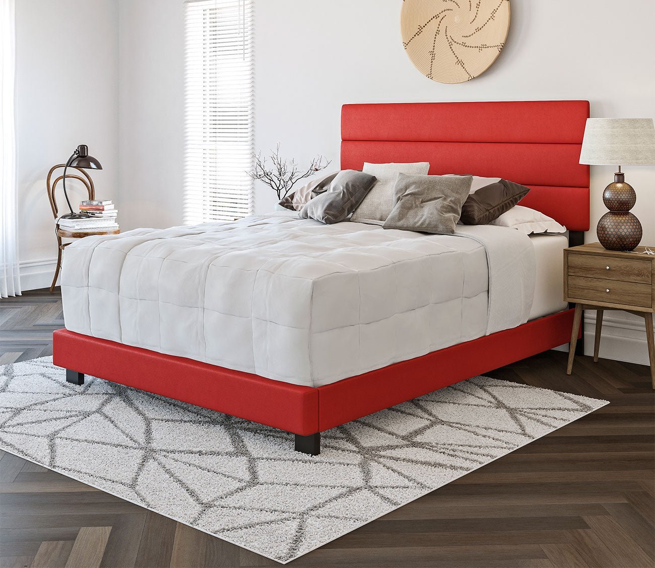 Nashville Faux Leather Upholstered Platform Bed by Arkotec