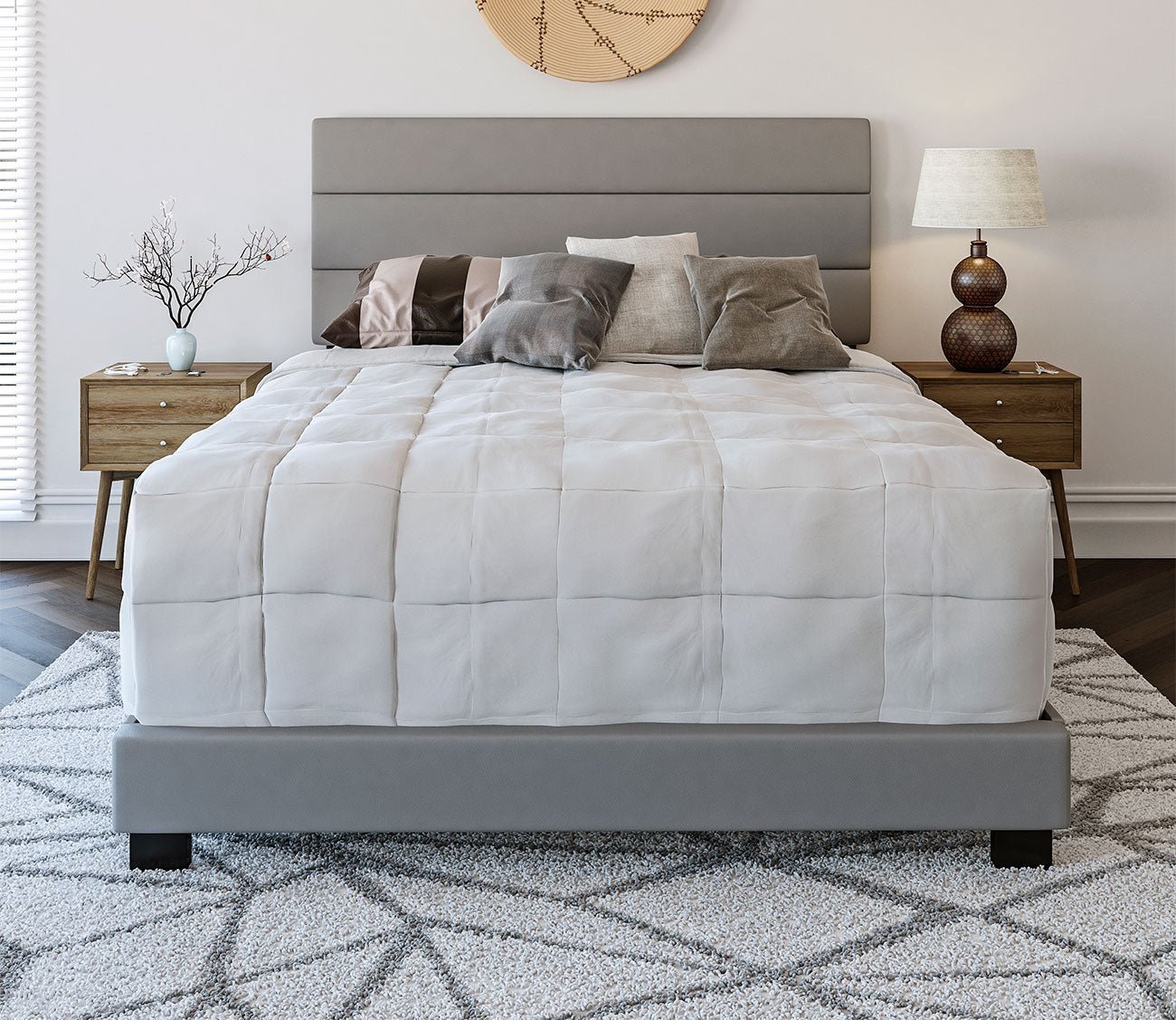 Nashville Faux Leather Upholstered Platform Bed by Arkotec