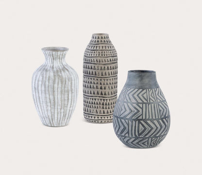 Natchez Geometric Vases Set of 3 by Uttermost