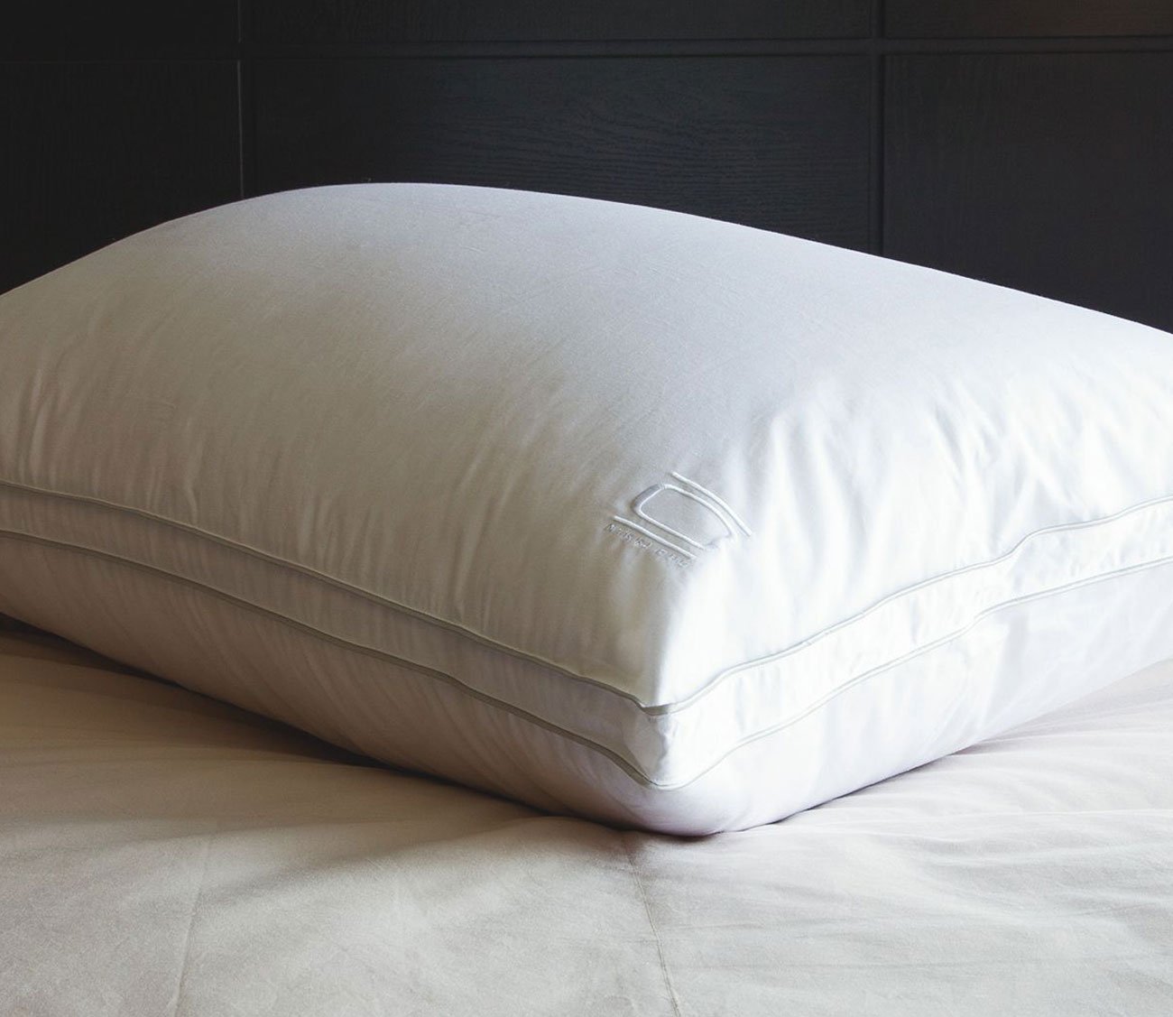 Nikki Chu White Goose Down Best Pillow with Removable Cotton Cover