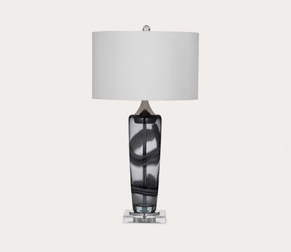 Nikola Glass Table Lamp by Bassett Mirror