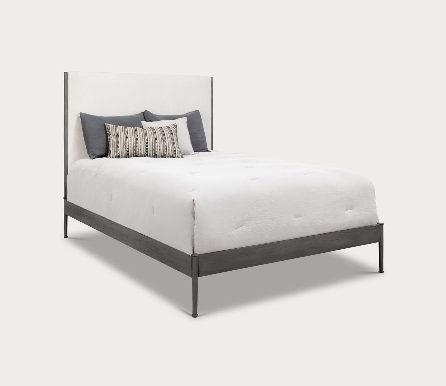 Nile Upholstered Iron Bed by Wesley Allen