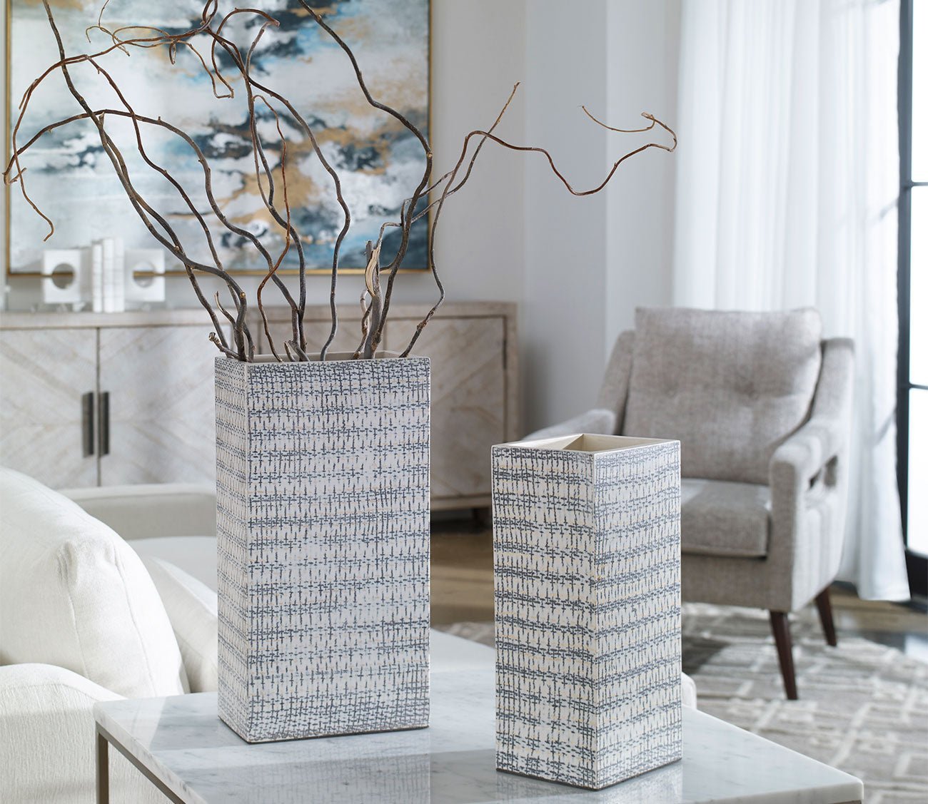 Nomad Rectangular Vases Set of 2