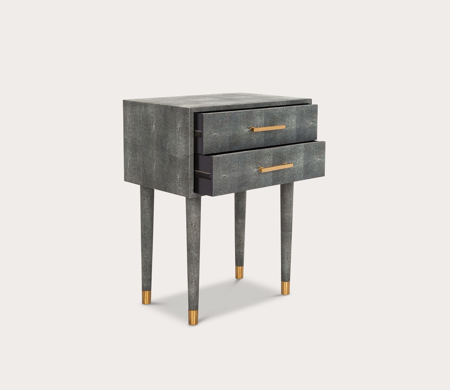 Nour 2-Drawer Faux Shagreen End Table by Safavieh