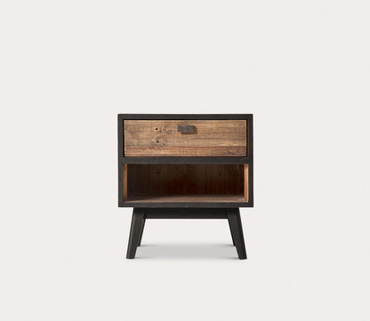Nova Black Solid Wood 1-Drawer Nightstand by Moe's Furniture