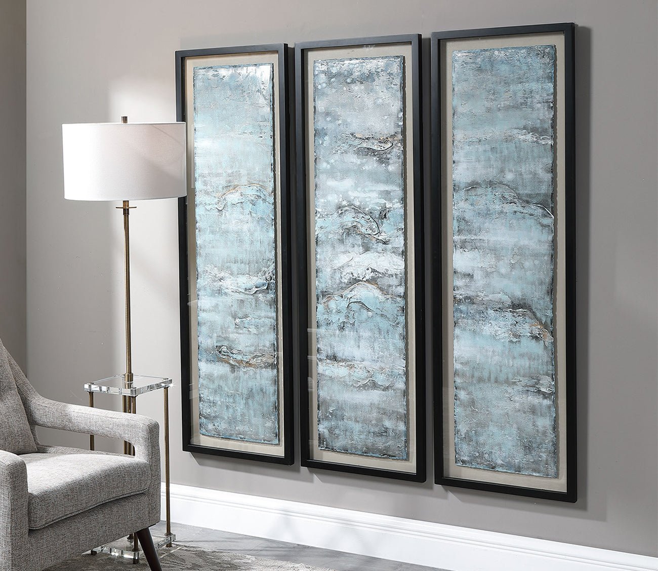 Ocean Swell Framed Prints Set of 3