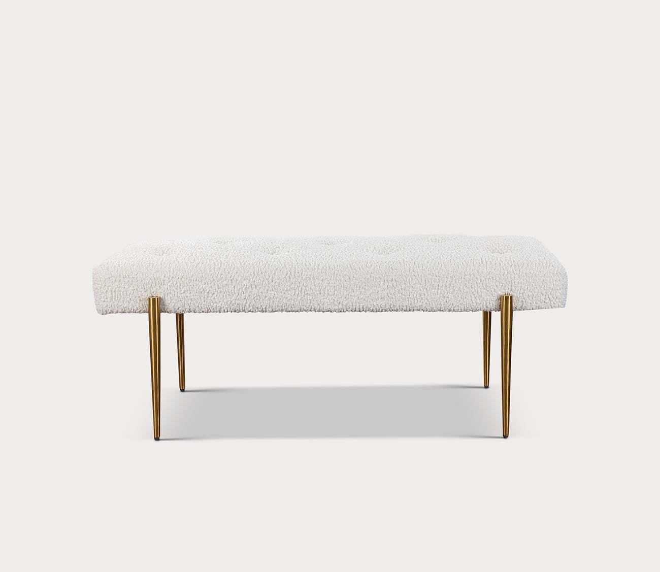 Olivier White Bench by Uttermost