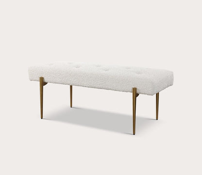 Olivier White Bench by Uttermost