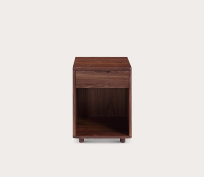 Osamu Walnut Wood 1-Drawer Nightstand by Moe's Furniture