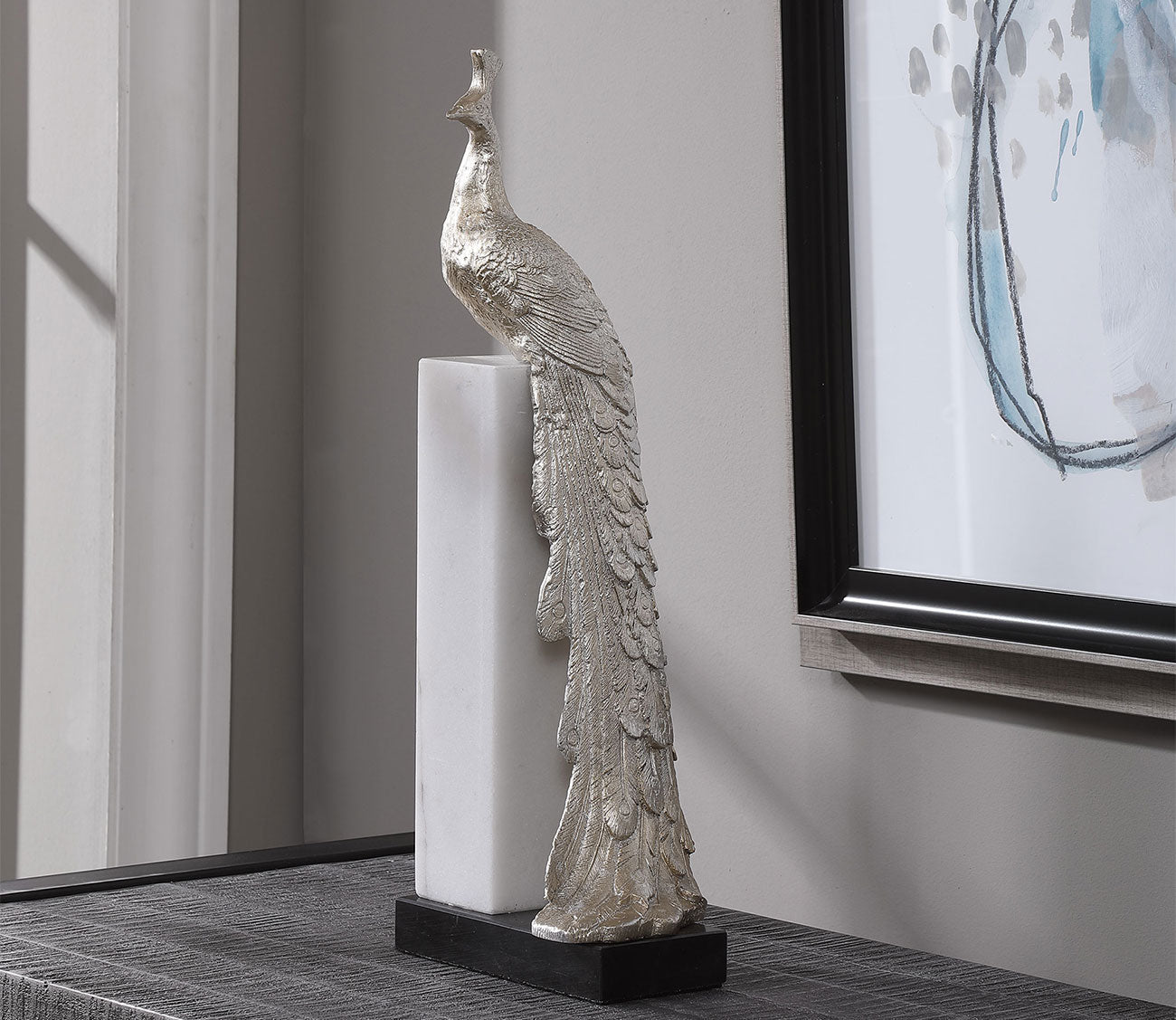 Overseer Peacock Sculpture by Uttermost