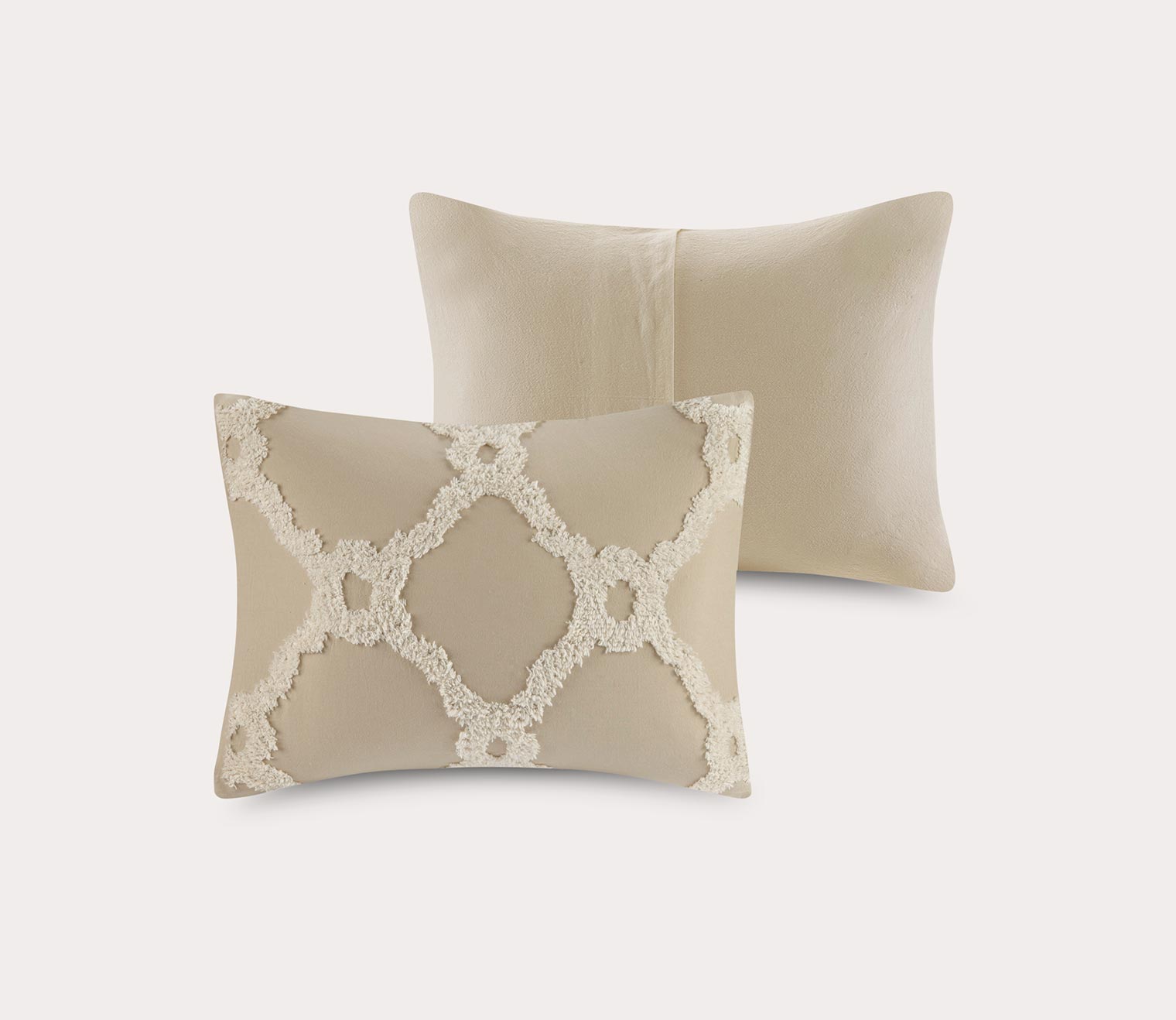Pacey Geometric Tufted Cotton Chenille 3-Piece Duvet Cover Set by Madison Park
