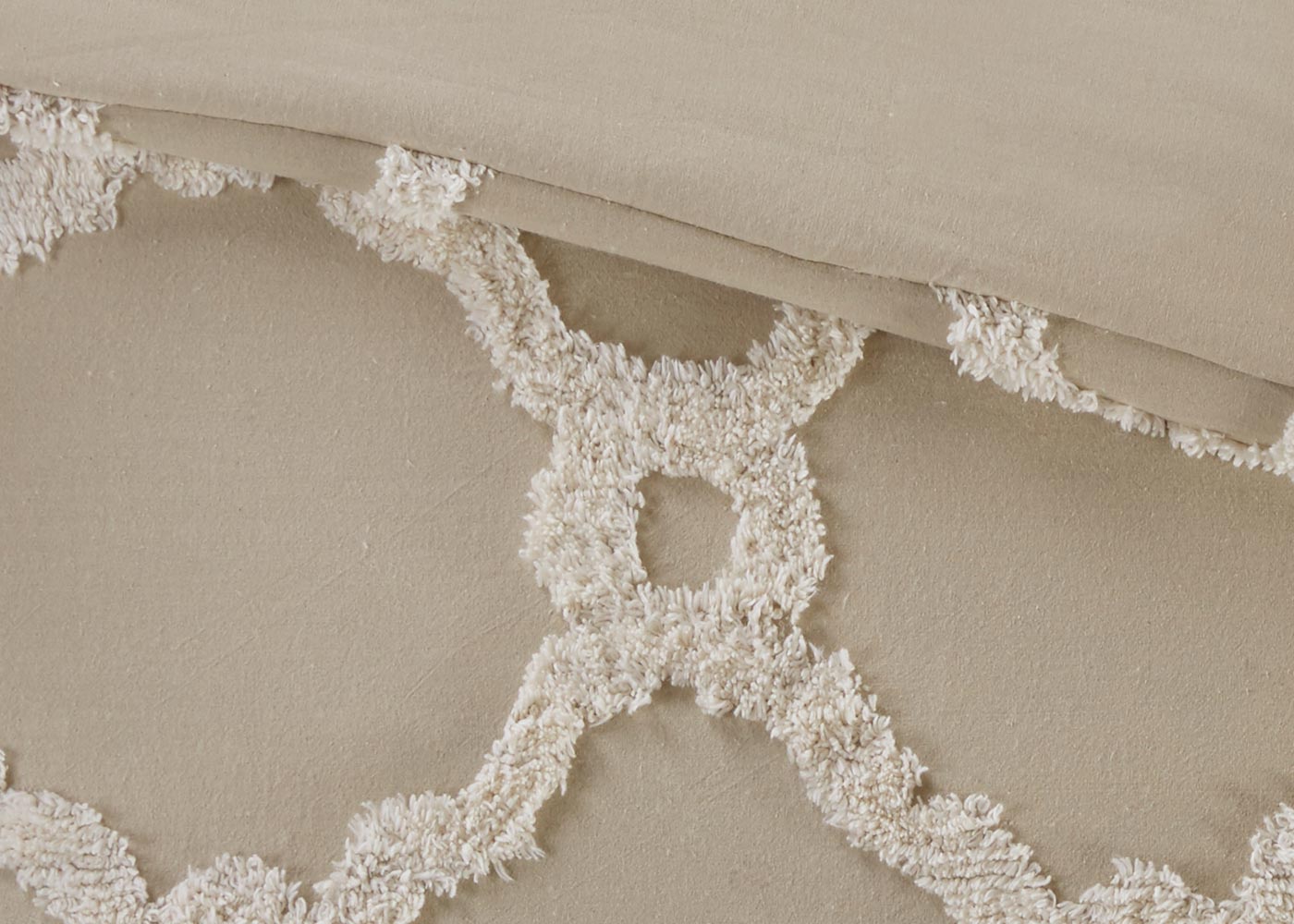 Pacey Geometric Tufted Cotton Chenille 3-Piece Duvet Cover Set by Madison Park