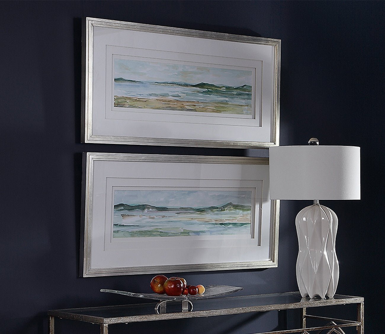 Panoramic Seascape Framed Prints Set of 2 by Uttermost