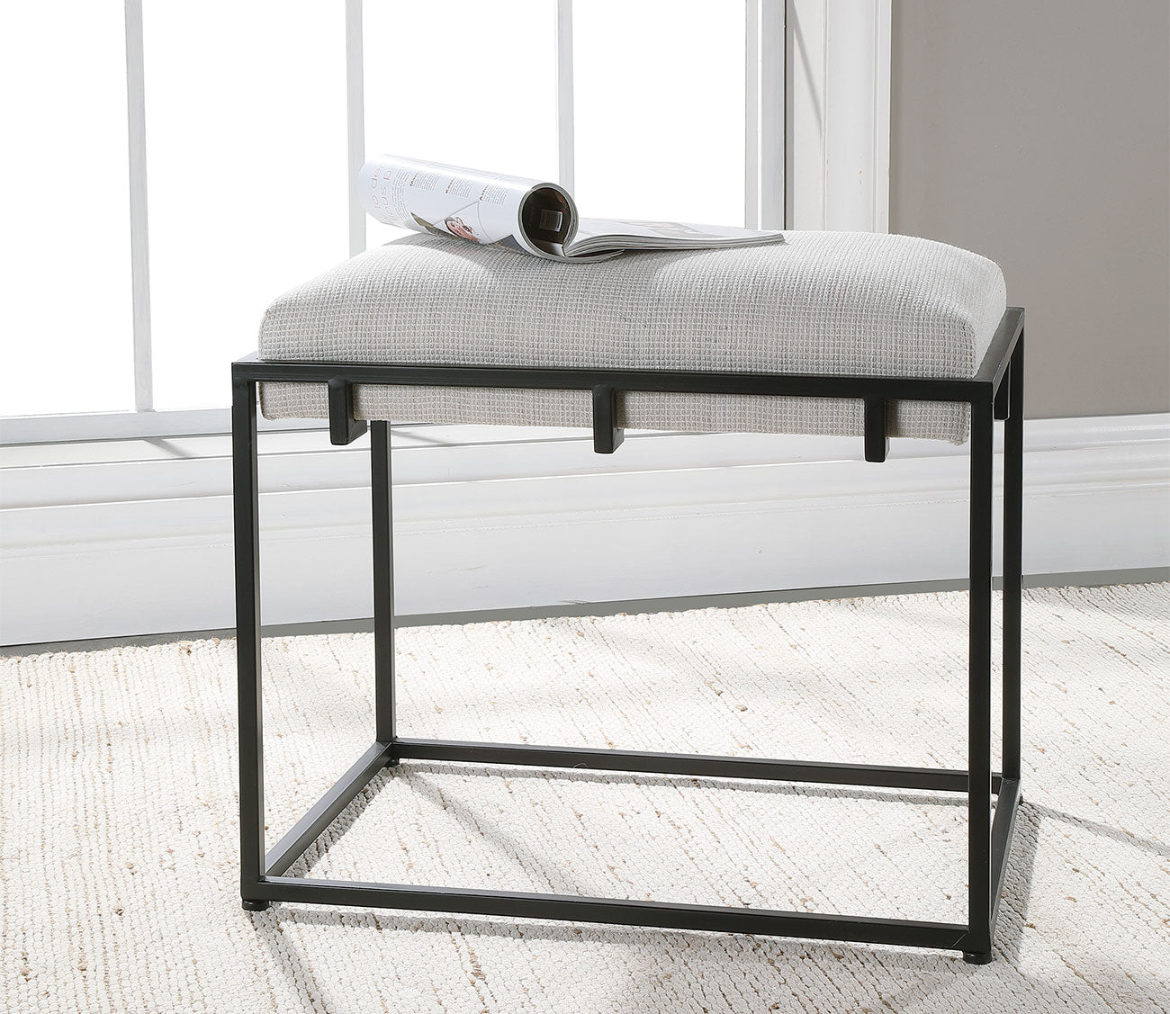 Paradox Small White Bench by Uttermost