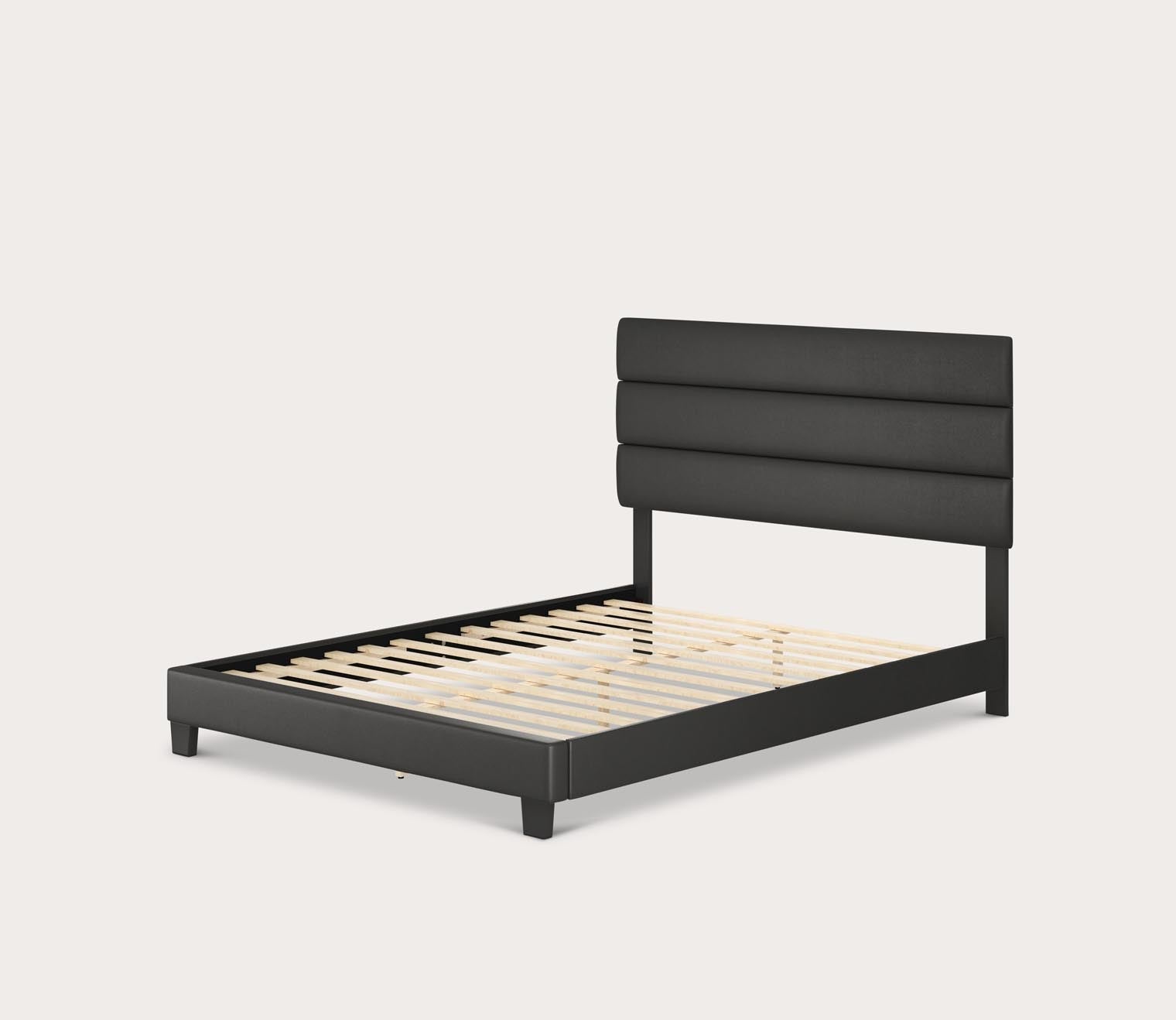 Parker Faux Leather Upholstered Platform Bed by Arkotec