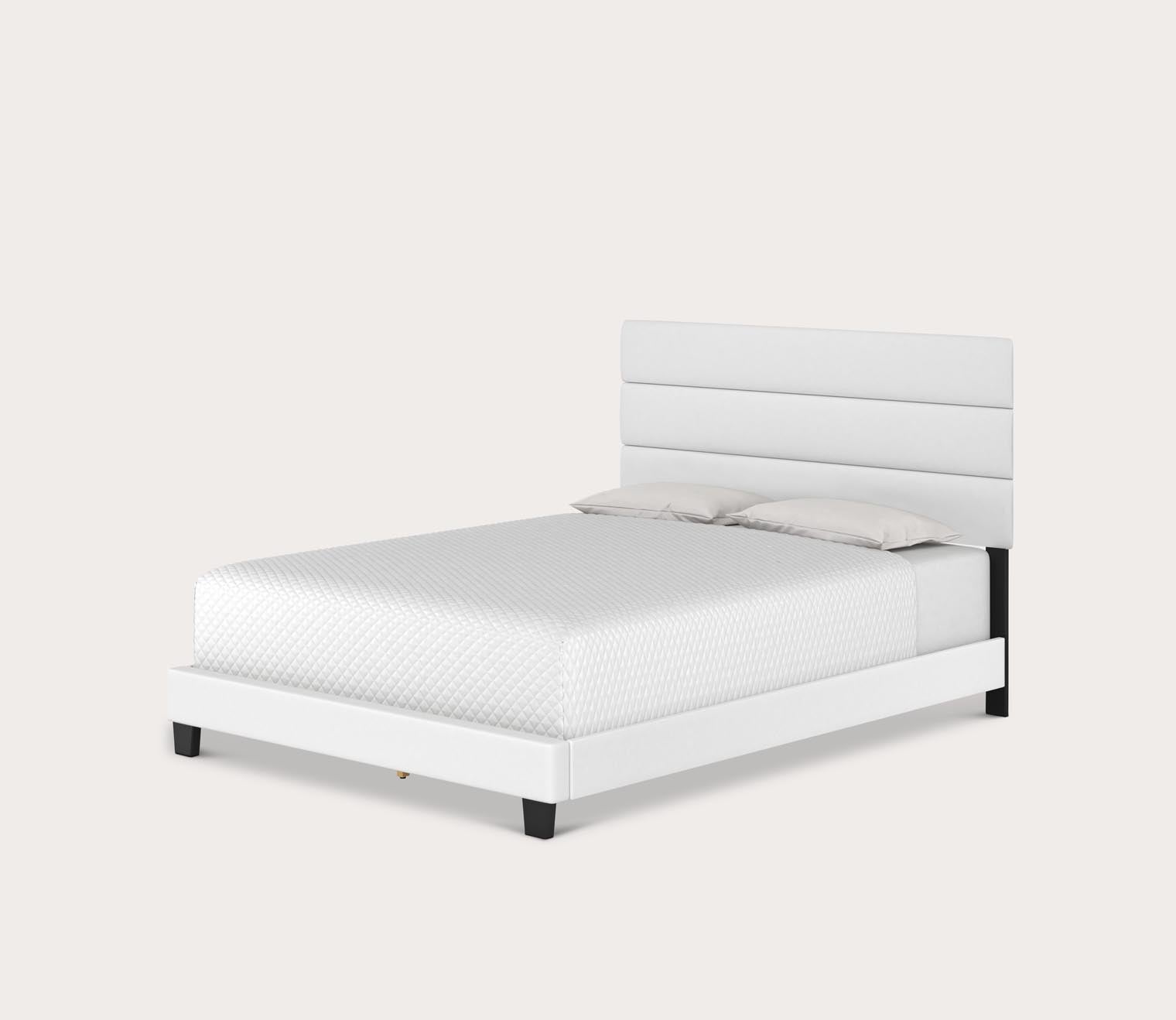 Parker Faux Leather Upholstered Platform Bed by Arkotec