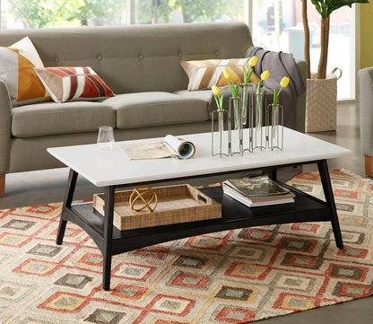 Parker Two-Tone Wood Coffee Table by Madison Park