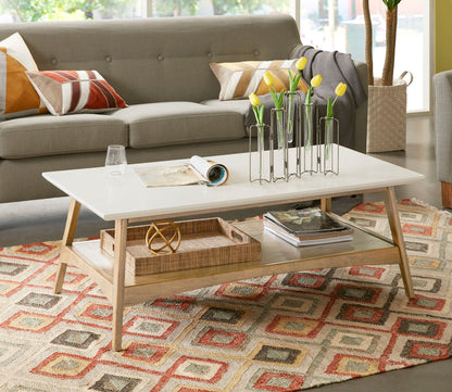 Parker Two-Tone Wood Coffee Table by Madison Park