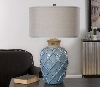 Parterre Pale Blue Table Lamp by Uttermost