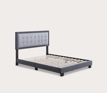 Patterson Tufted Velvet Upholstered Platform Bed by Arkotec