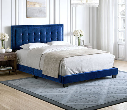 Patterson Tufted Velvet Upholstered Platform Bed by Arkotec