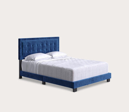 Patterson Tufted Velvet Upholstered Platform Bed by Arkotec