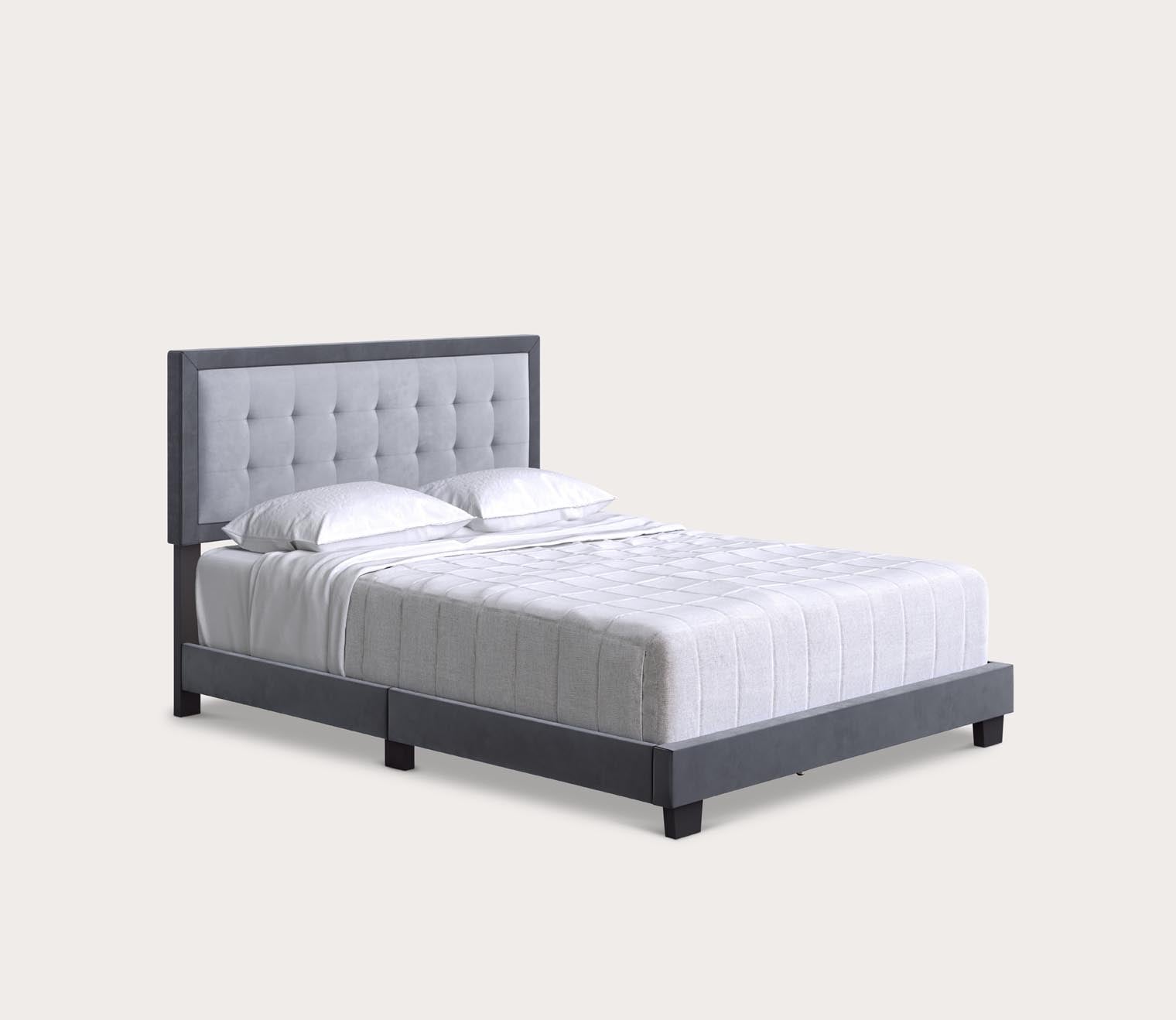 Patterson Tufted Velvet Upholstered Platform Bed by Arkotec