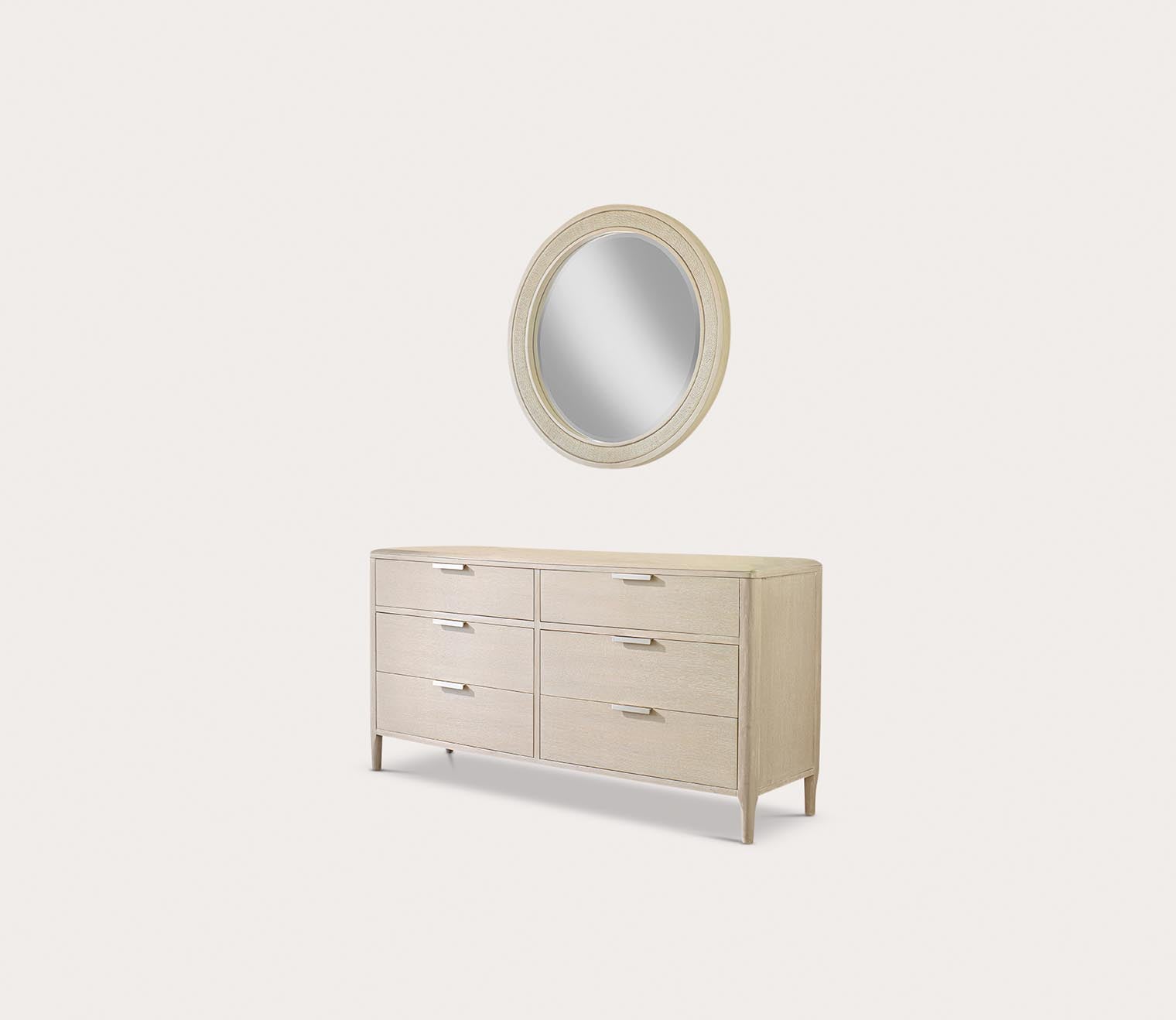 Payton White Oak 6-Drawer Dresser by Palmetto Home