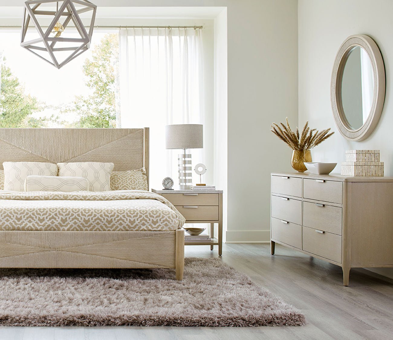 Payton White Oak Woven Bed by Palmetto Home
