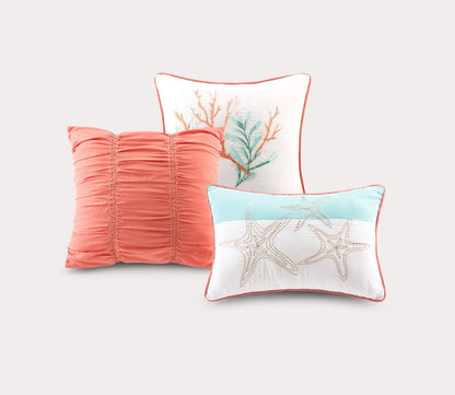 Pebble Beach Printed Cotton Sateen 6-Piece Duvet Cover Set by Madison Park