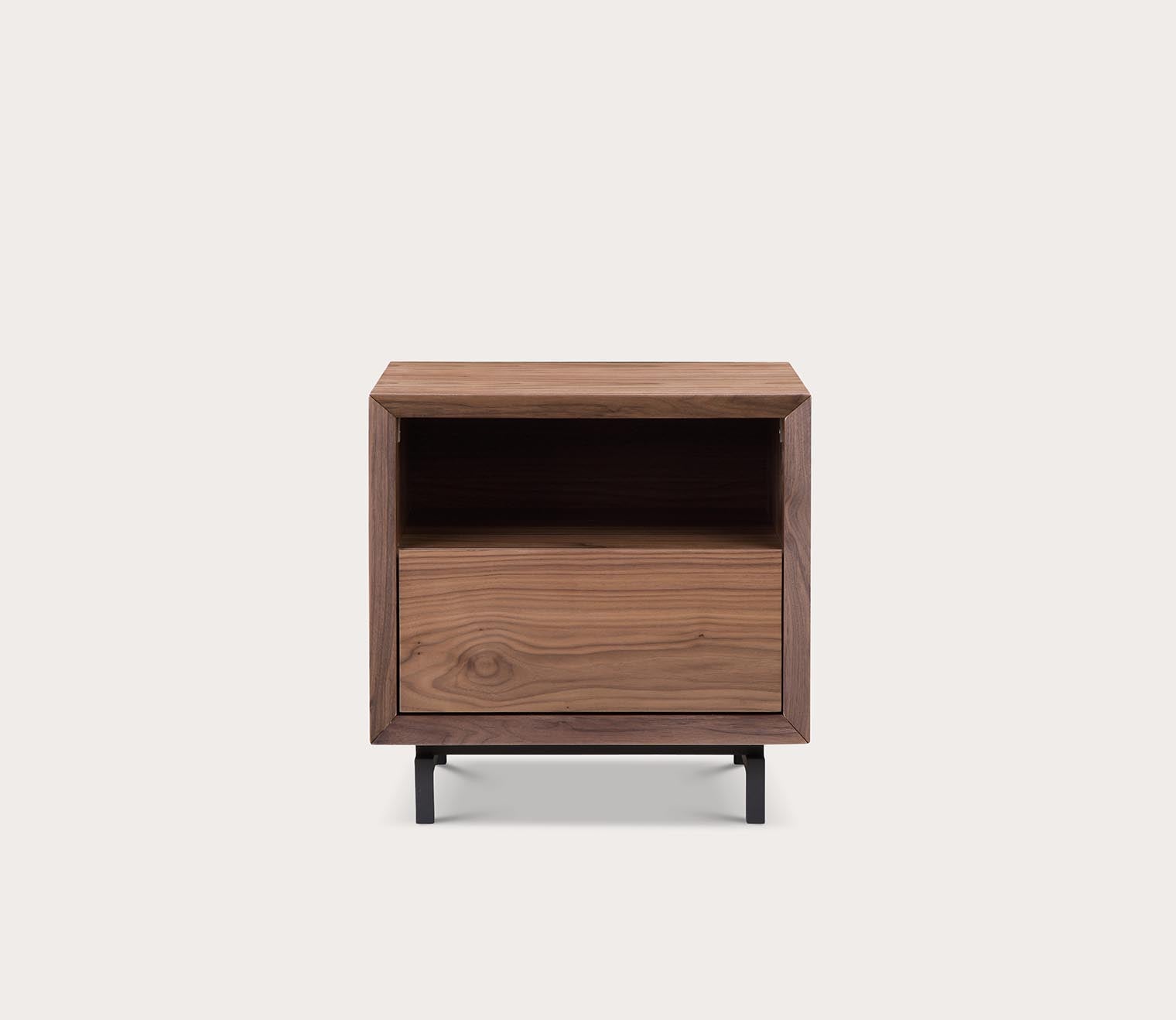 Persela Walnut Wood 1-Drawer Side Table by Moe's Furniture