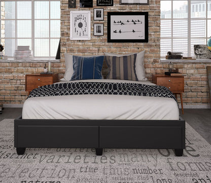 Piazza Faux Leather Platform Storage Bed Base by Arkotec