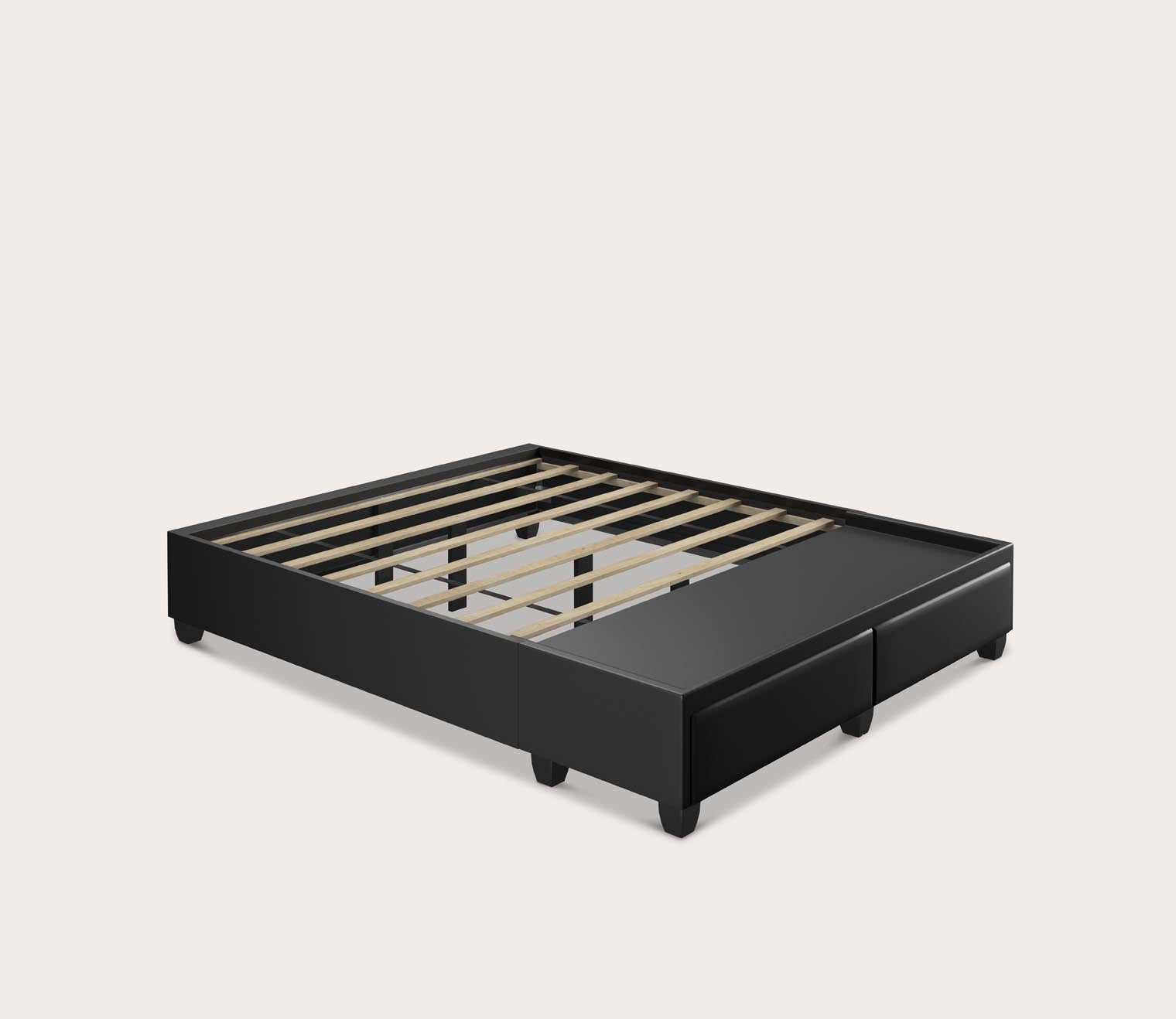 Piazza Faux Leather Platform Storage Bed Base by Arkotec