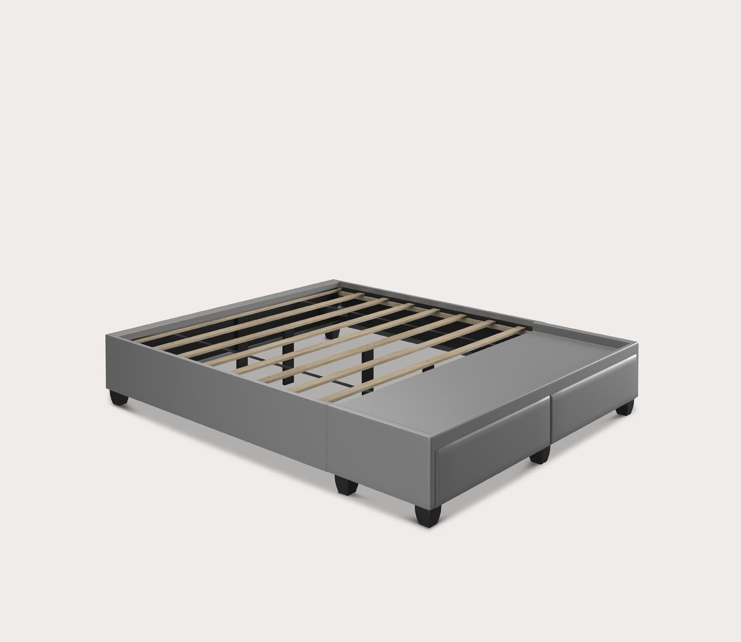 Piazza Faux Leather Platform Storage Bed Base by Arkotec