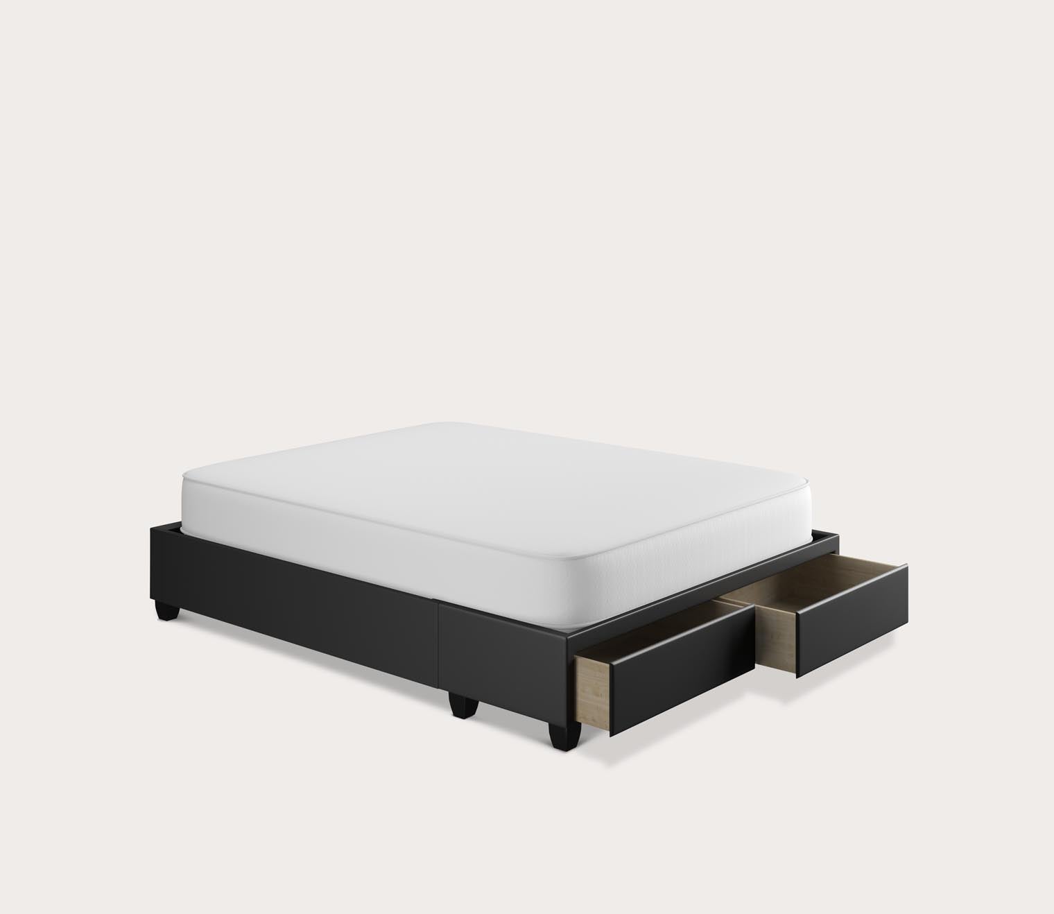 Piazza Faux Leather Platform Storage Bed Base by Arkotec