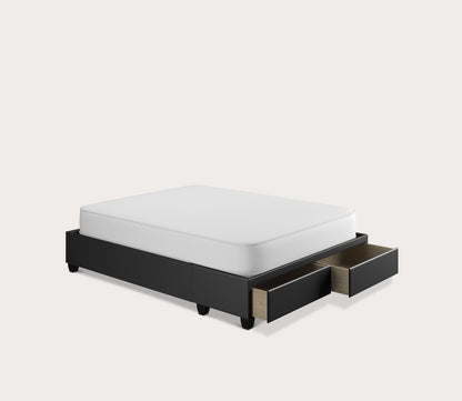 Piazza Faux Leather Platform Storage Bed Base by Arkotec