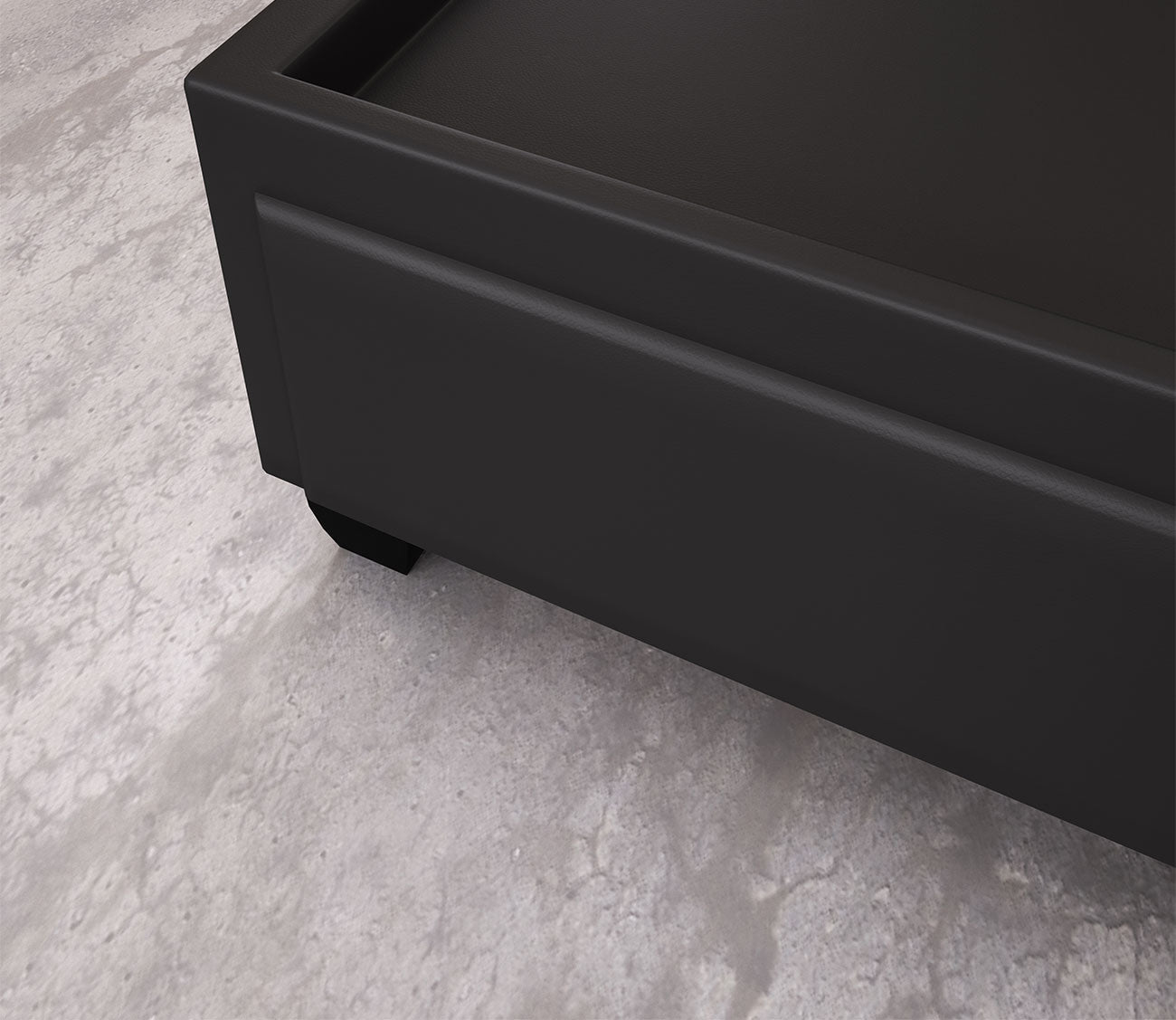 Piazza Faux Leather Platform Storage Bed Base by Arkotec