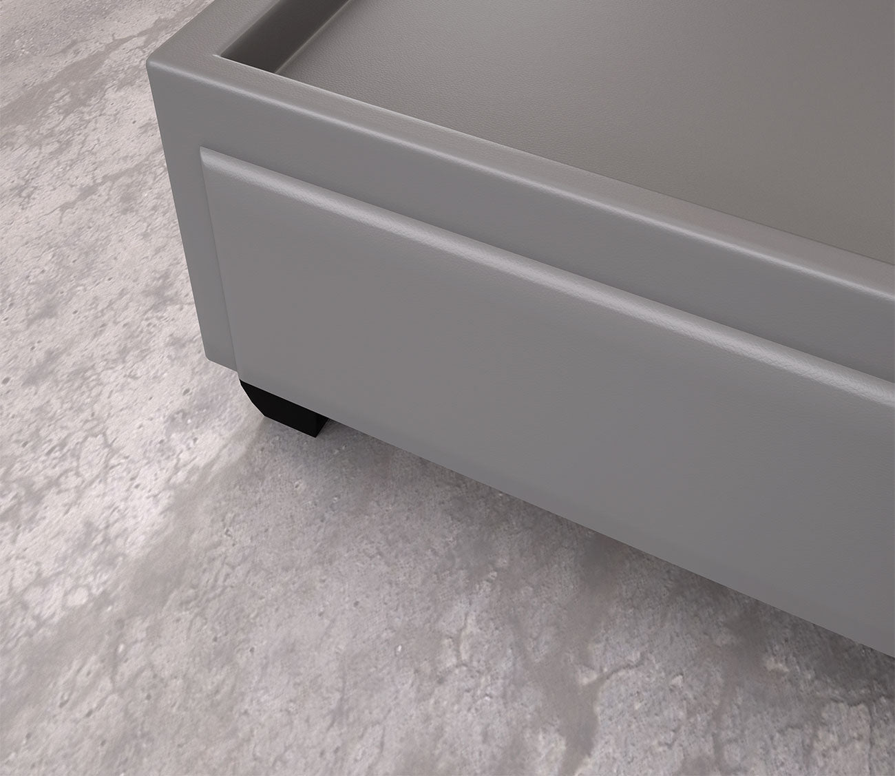 Piazza Faux Leather Platform Storage Bed Base by Arkotec