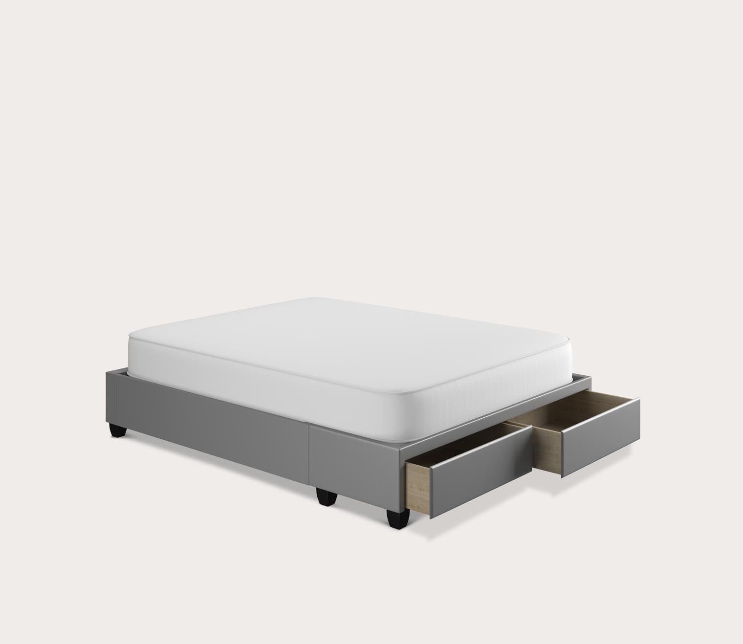 Piazza Faux Leather Platform Storage Bed Base by Arkotec