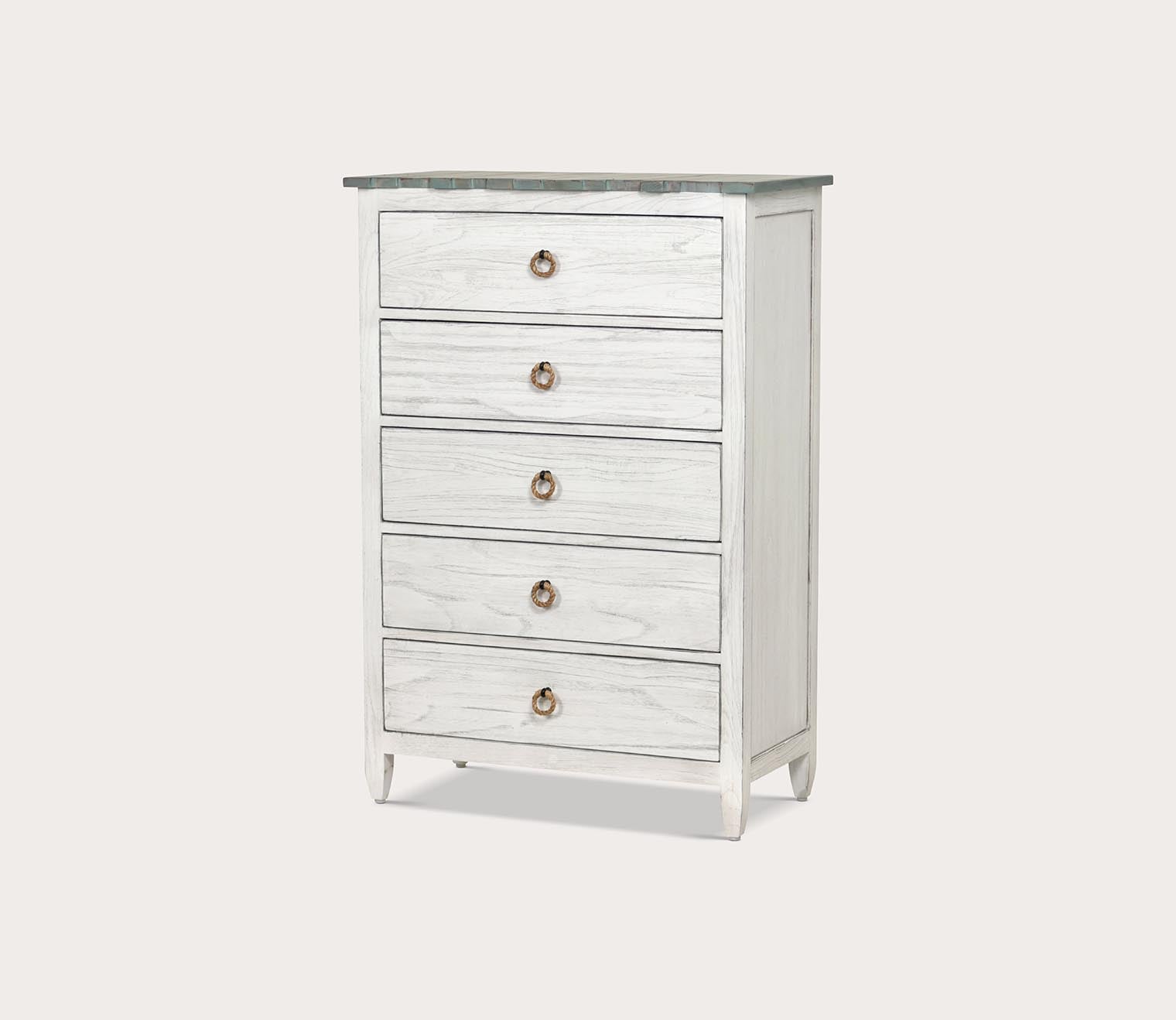 Picket Fence 5-Drawer Solid Wood Chest by Sea Winds Trading