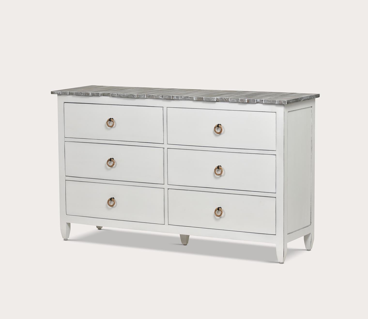 Picket Fence 6-Drawer Solid Wood Dresser