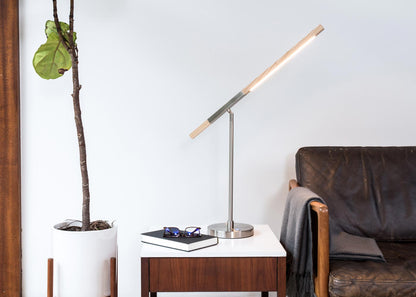 Port Clear Oak Task Table Lamp by Nova Lighting