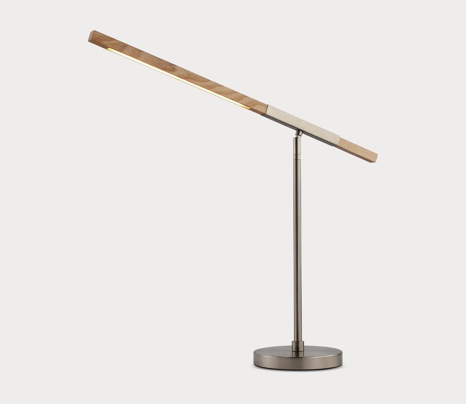 Port Clear Oak Task Table Lamp