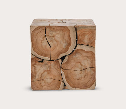 Praia 18" Teak Wood Accent Table by Classic Home