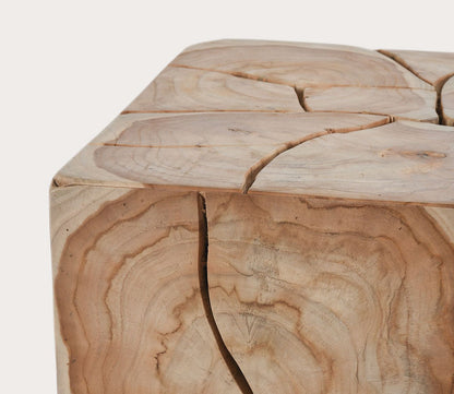 Praia 18" Teak Wood Accent Table by Classic Home