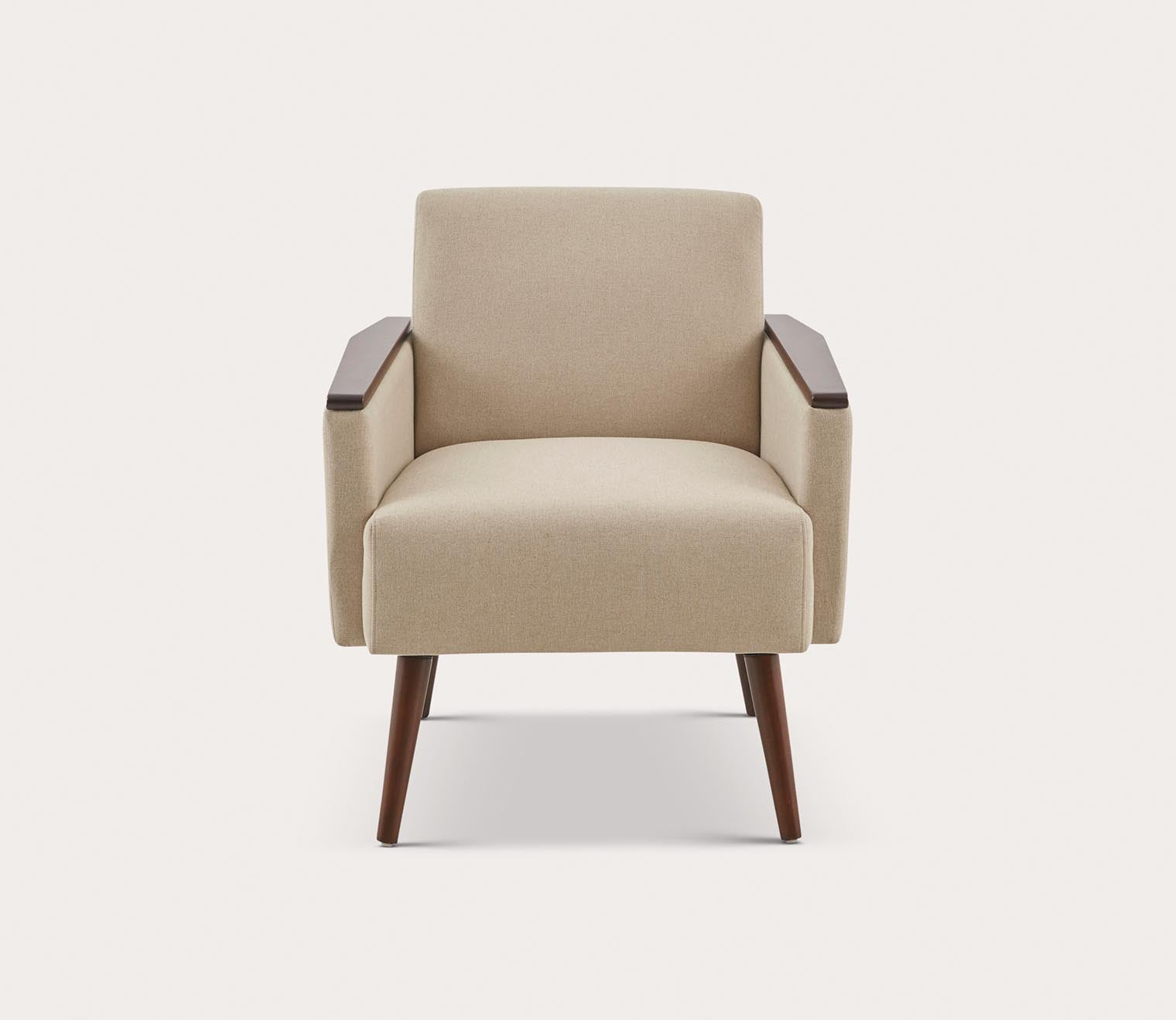 Preston Beige Fabric Upholstered Accent Chair by INK + IVY