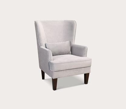 Prince Grey Velvet High-Back Armchair by Moe's Furniture