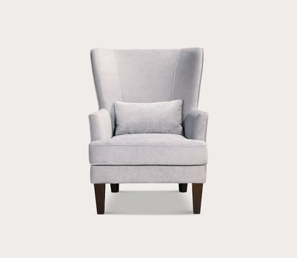 Prince Grey Velvet High-Back Armchair by Moe's Furniture