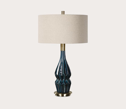 Prussian Blue Ceramic Table Lamp by Uttermost
