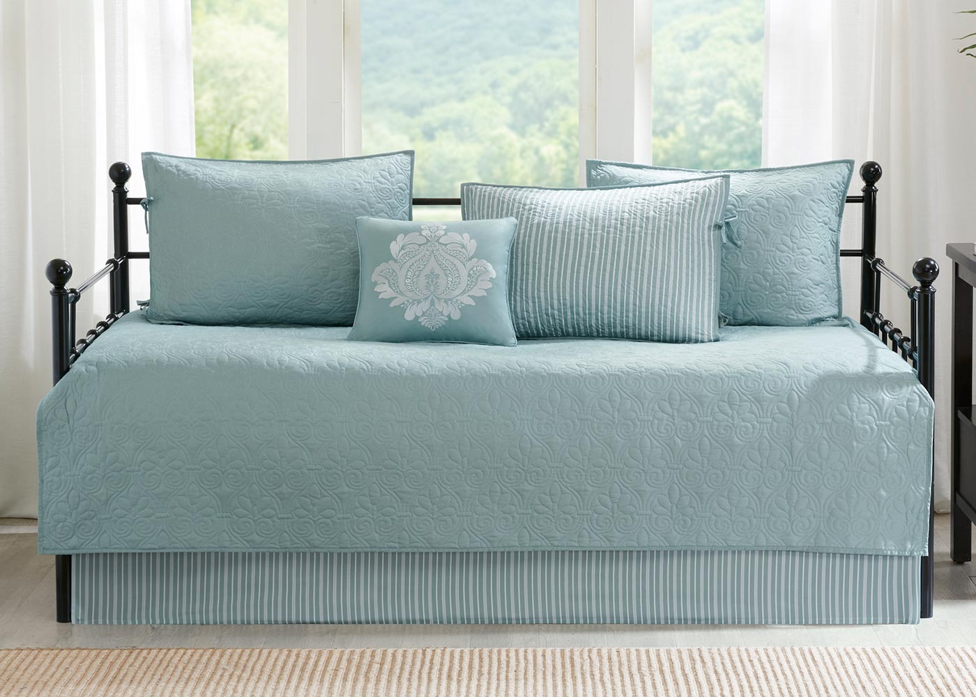Quebec Quilted Reversible 6-Piece Daybed Cover Set in 6 Colors by Madison Park